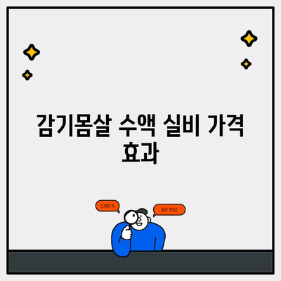 감기몸살 수액 실비 가격 효과