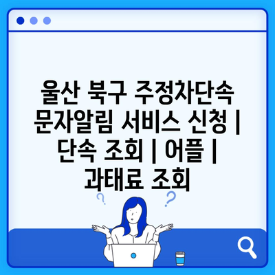 울산 북구 주정차단속 문자알림 서비스 신청 | 단속 조회 | 어플 | 과태료 조회