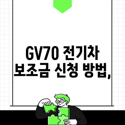 GV70 전기차 보조금 신청 방법,