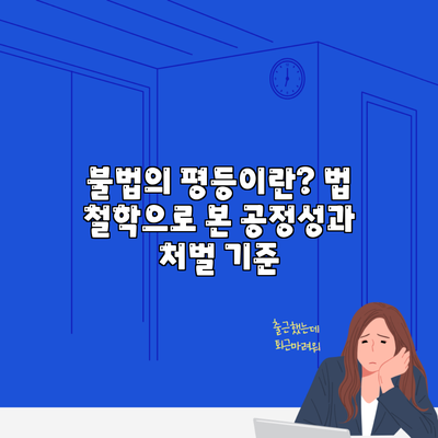 불법의 평등이란? 법 철학으로 본 공정성과 처벌 기준