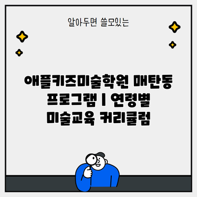 애플키즈미술학원 매탄동 프로그램 | 연령별 미술교육 커리큘럼