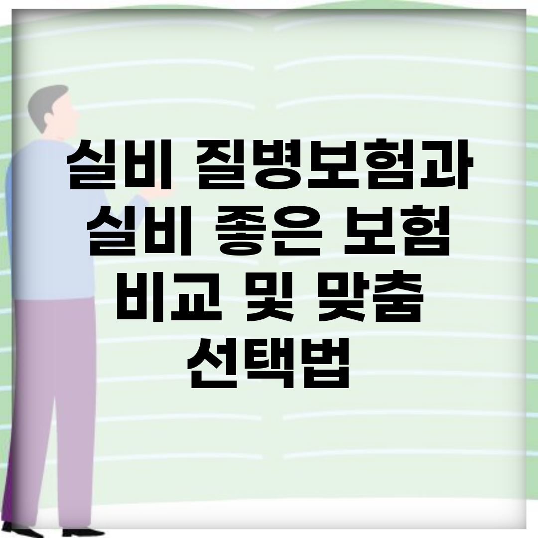 실비 질병보험과 실비 좋은 보험 비교 및 맞춤 선택법