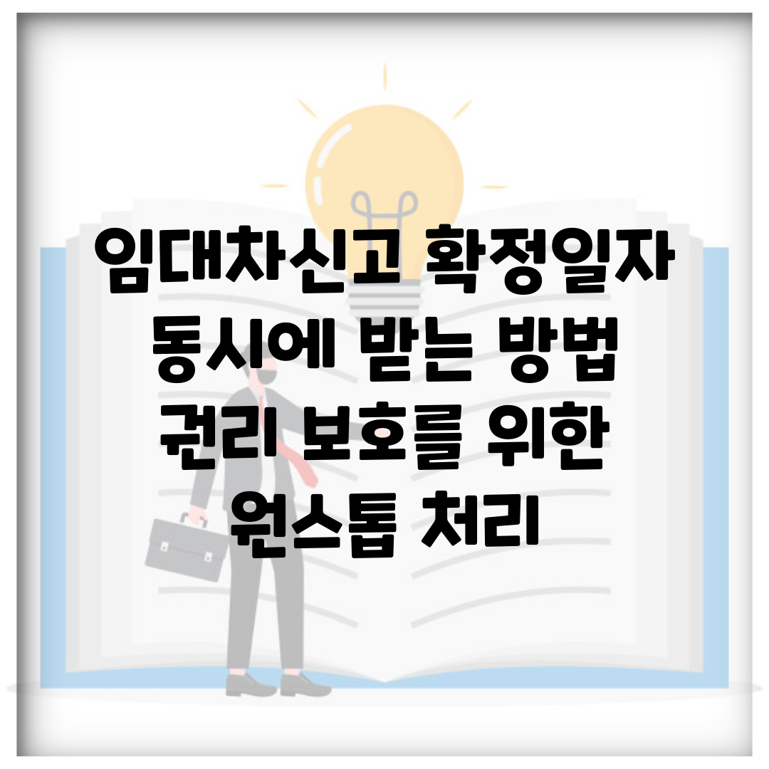 임대차신고 확정일자 동시에 받는 방법 | 권리 보호를 위한 원스톱 처리