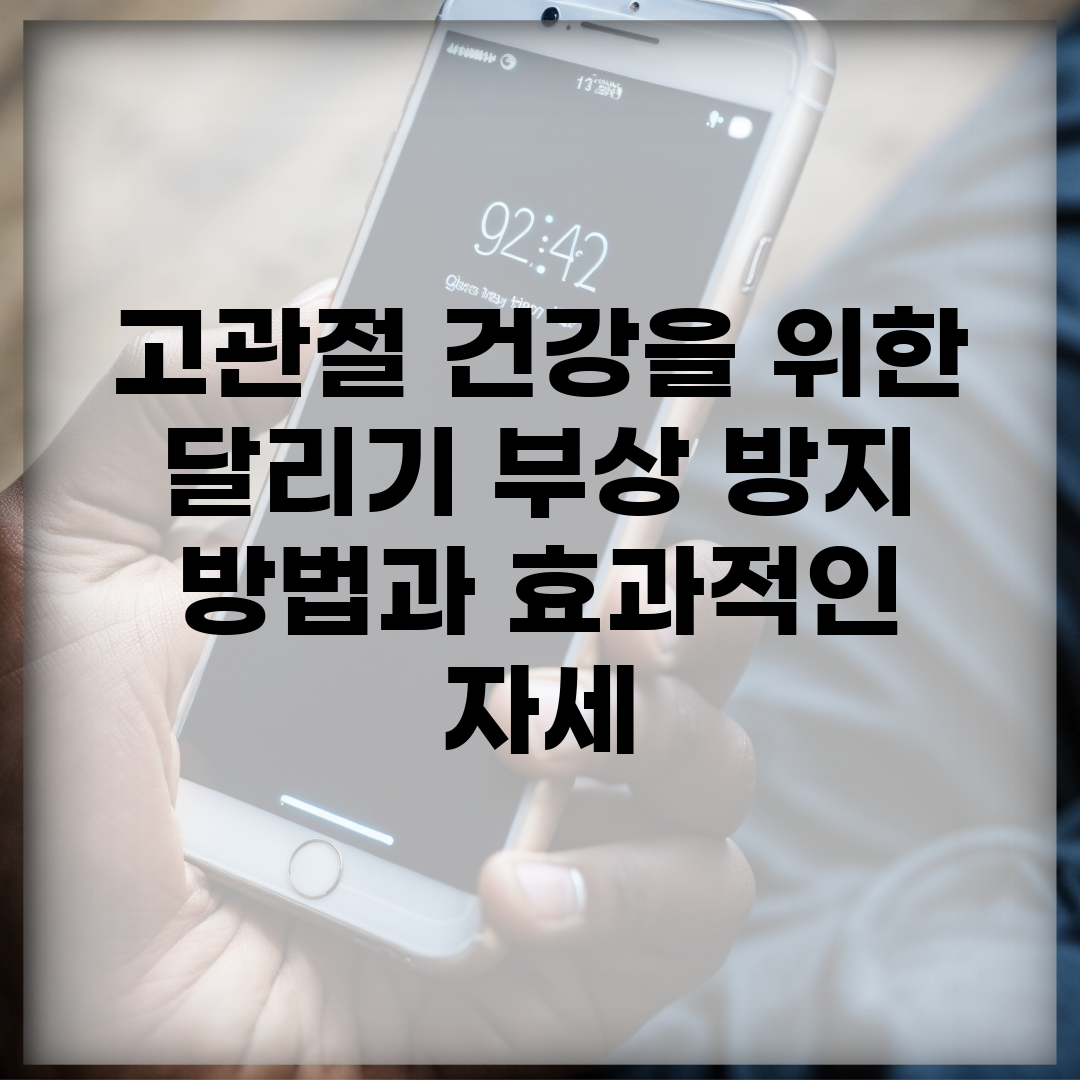고관절 건강을 위한 달리기 부상 방지 방법과 효과적인 자세