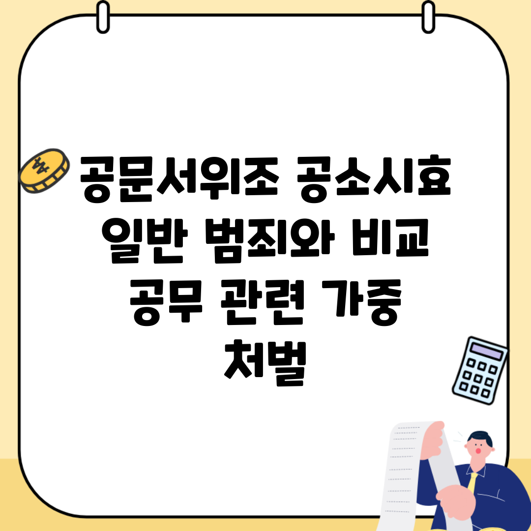 공문서위조 공소시효 일반 범죄와 비교 | 공무 관련 가중 처벌