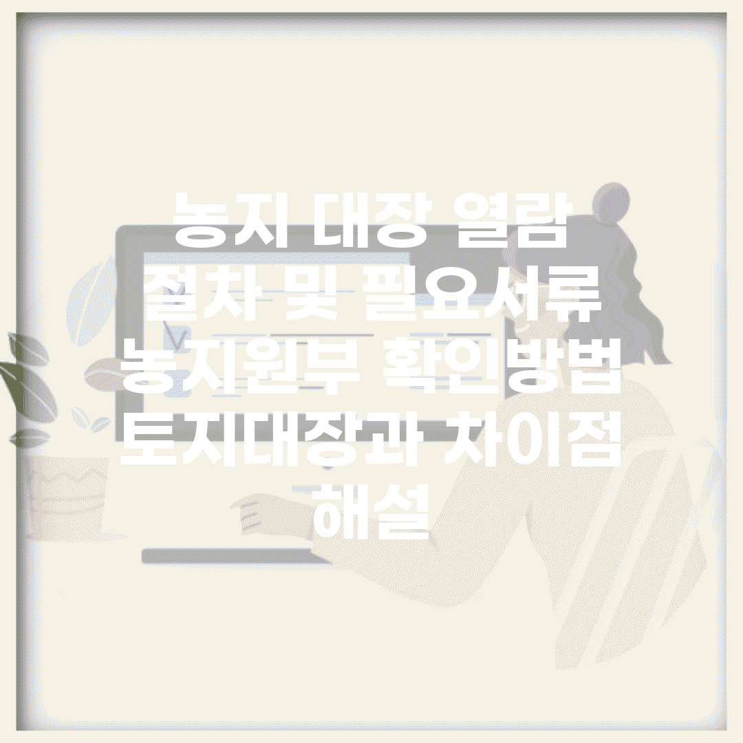 농지 대장 열람 절차 및 필요서류 | 농지원부 확인방법 | 토지대장과 차이점 해설