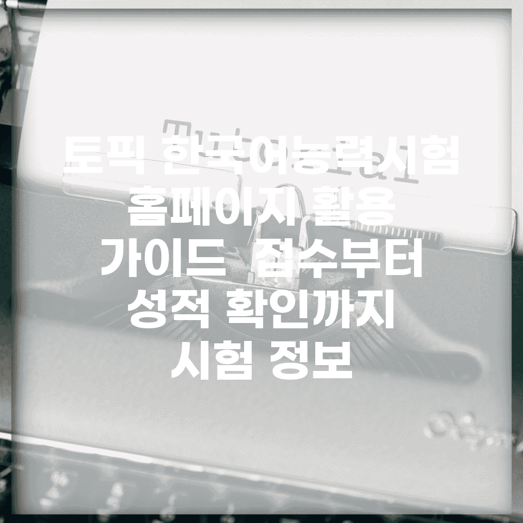 토픽 한국어능력시험 홈페이지 활용 가이드 | 접수부터 성적 확인까지 | 시험 정보