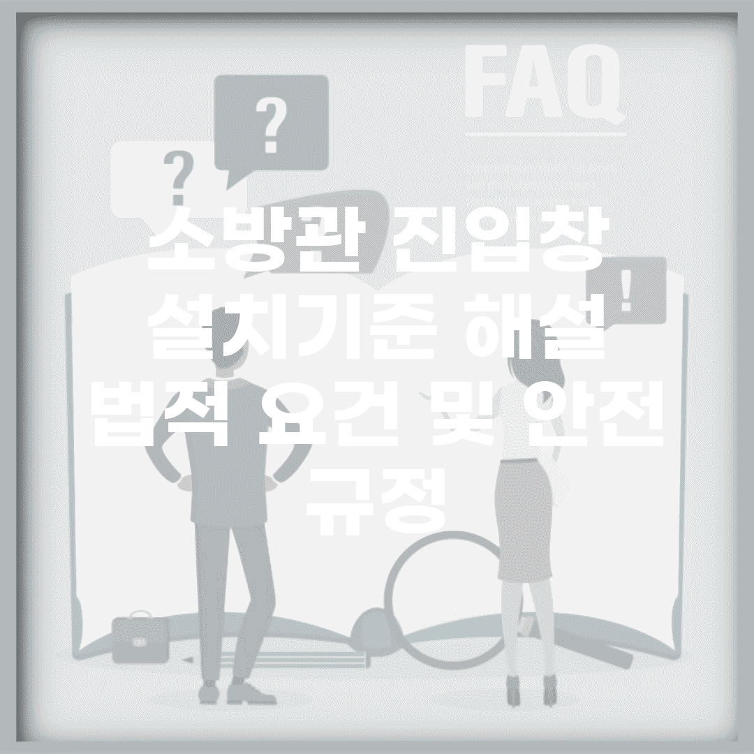 소방관 진입창 설치기준 해설 | 법적 요건 및 안전 규정