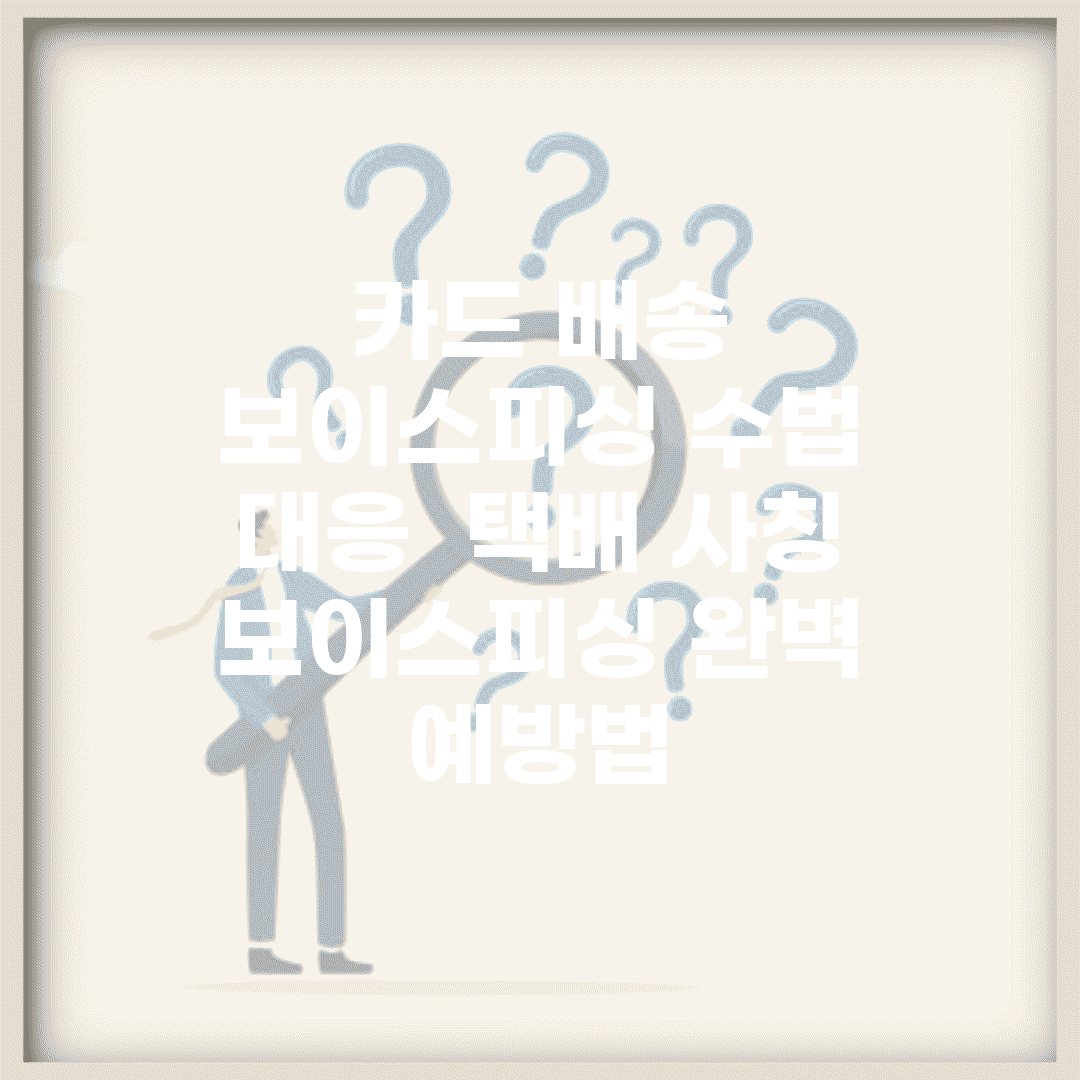 카드 배송 보이스피싱 수법 대응 | 택배 사칭 보이스피싱 완벽 예방법