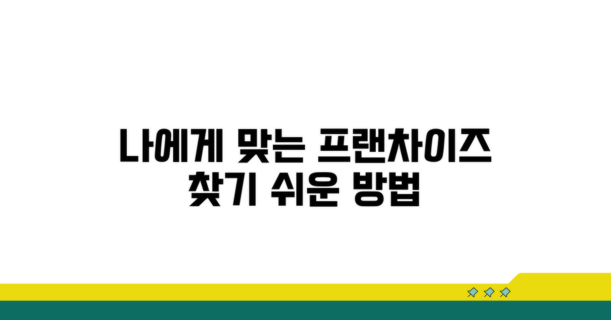 나에게 맞는 프랜차이즈 찾는 법