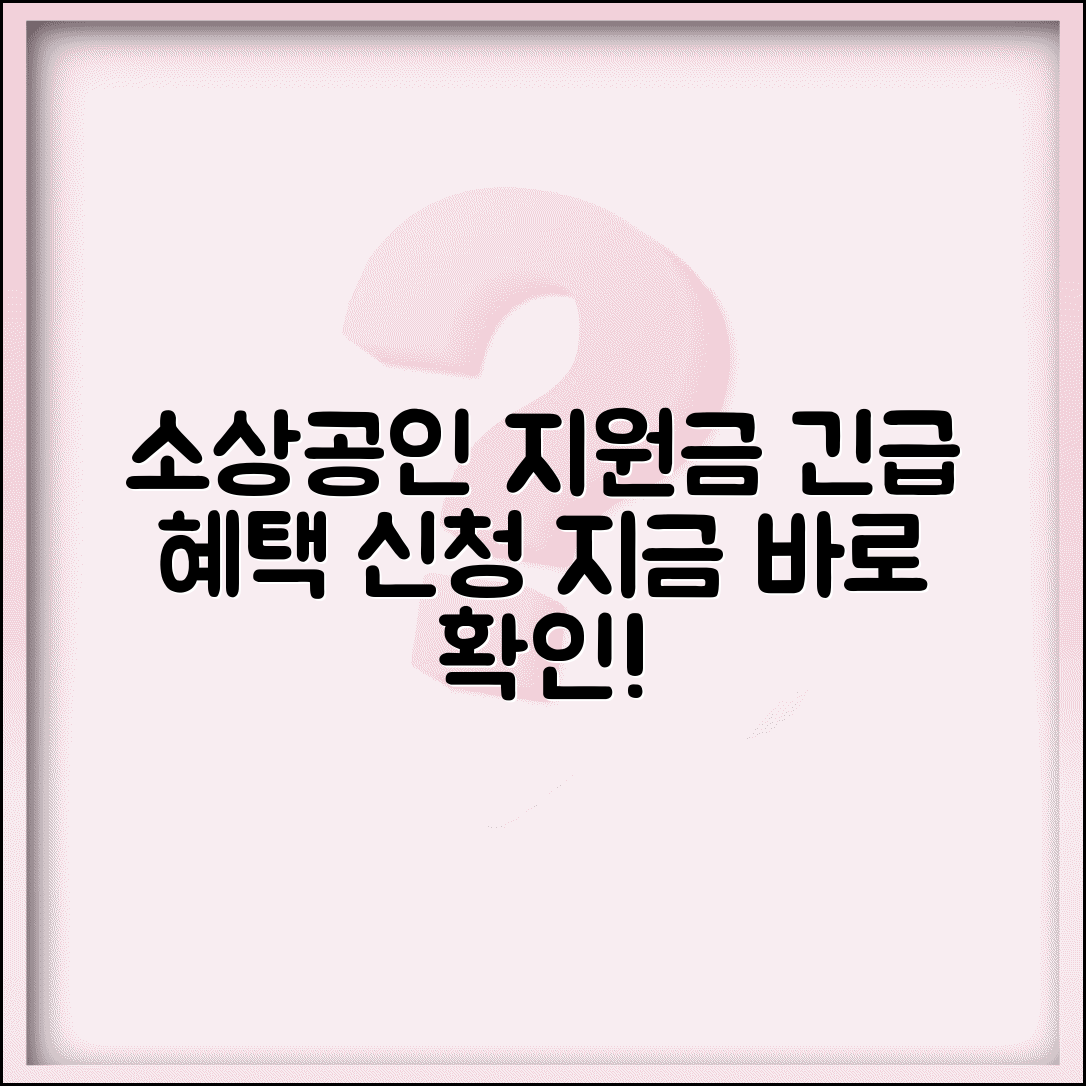 소상공인 특별지원금 혜택 | 소상공인 긴급 지원금 신청
