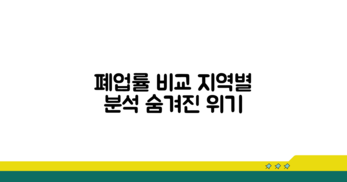 지역별 폐업률 비교 분석