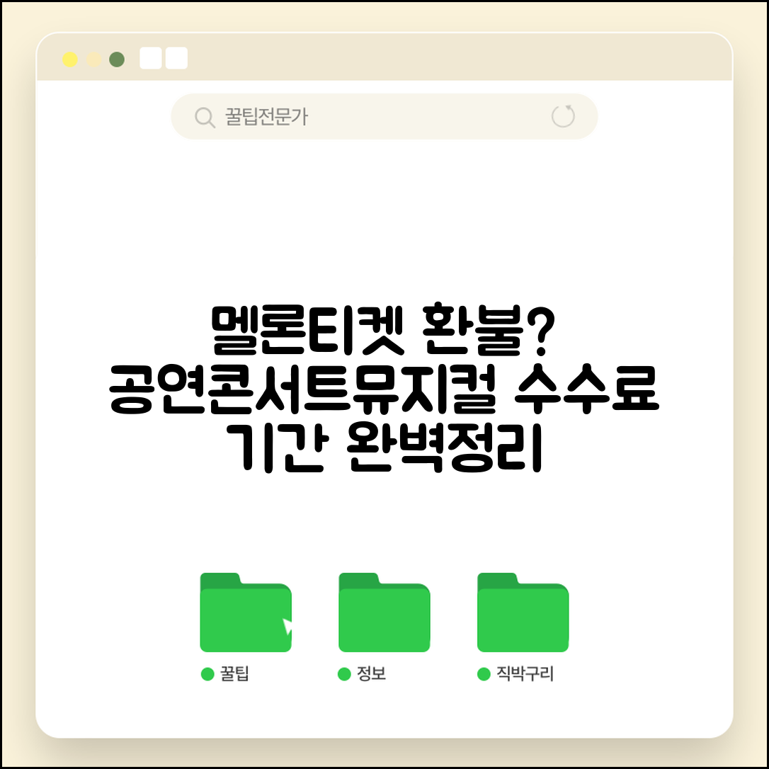 멜론티켓 환불받는법 공연 예매 | 콘서트 뮤지컬 티켓 환불 수수료와 취소 가능 기간