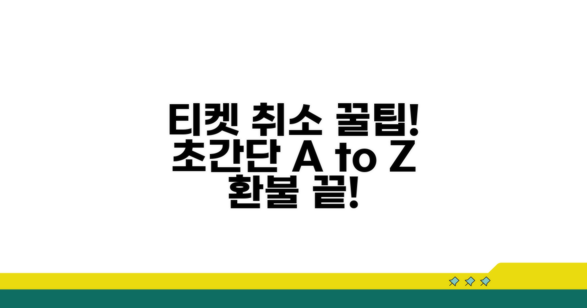 티켓 취소 절차, 단계별 가이드