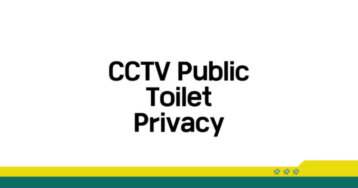 공중화장실 CCTV 설치, 왜 필요할까?