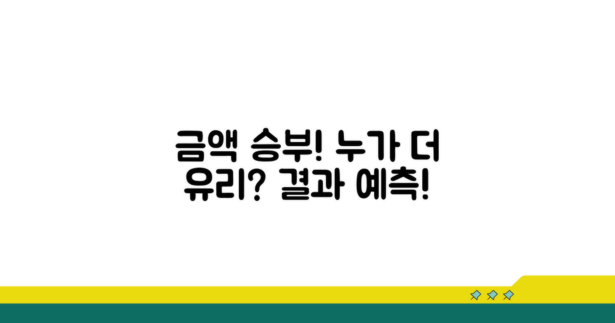금액 차이, 누가 더 유리할까?