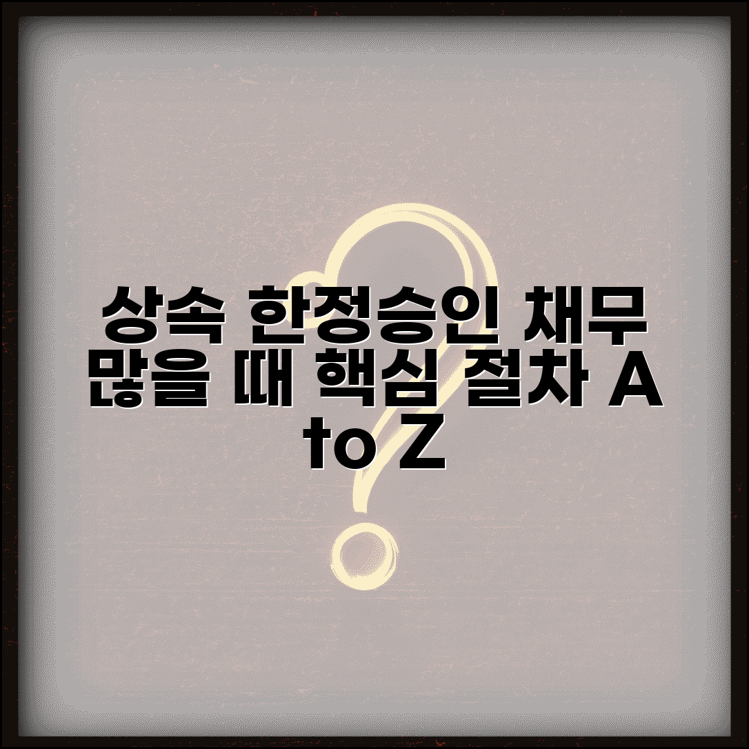 상속 한정승인 신청 | 상속재산보다 채무 많을 때 한정승인 절차