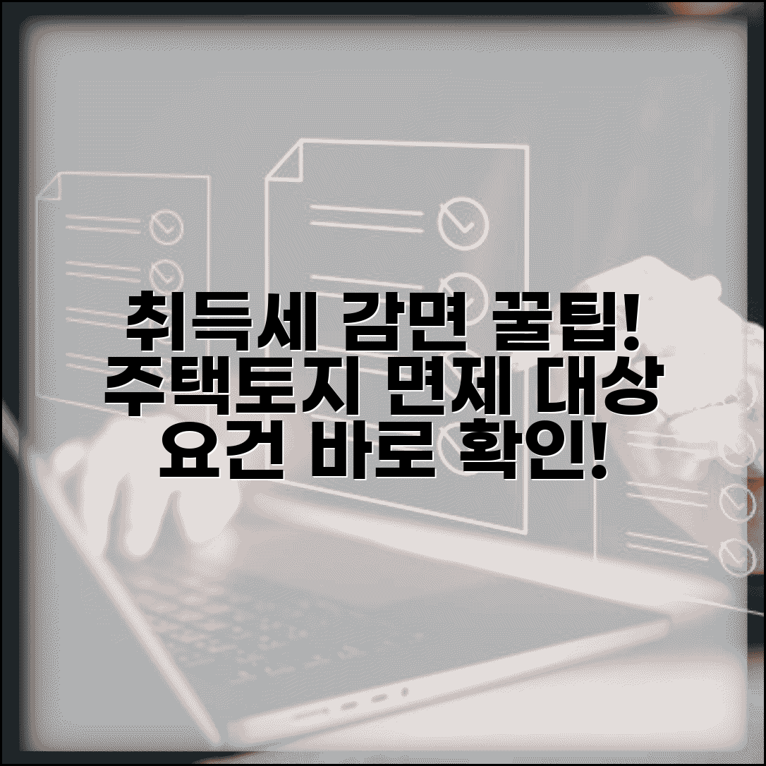 취득세 감면 대상 | 감면 요건 확인 | 주택 토지 취득세 면제