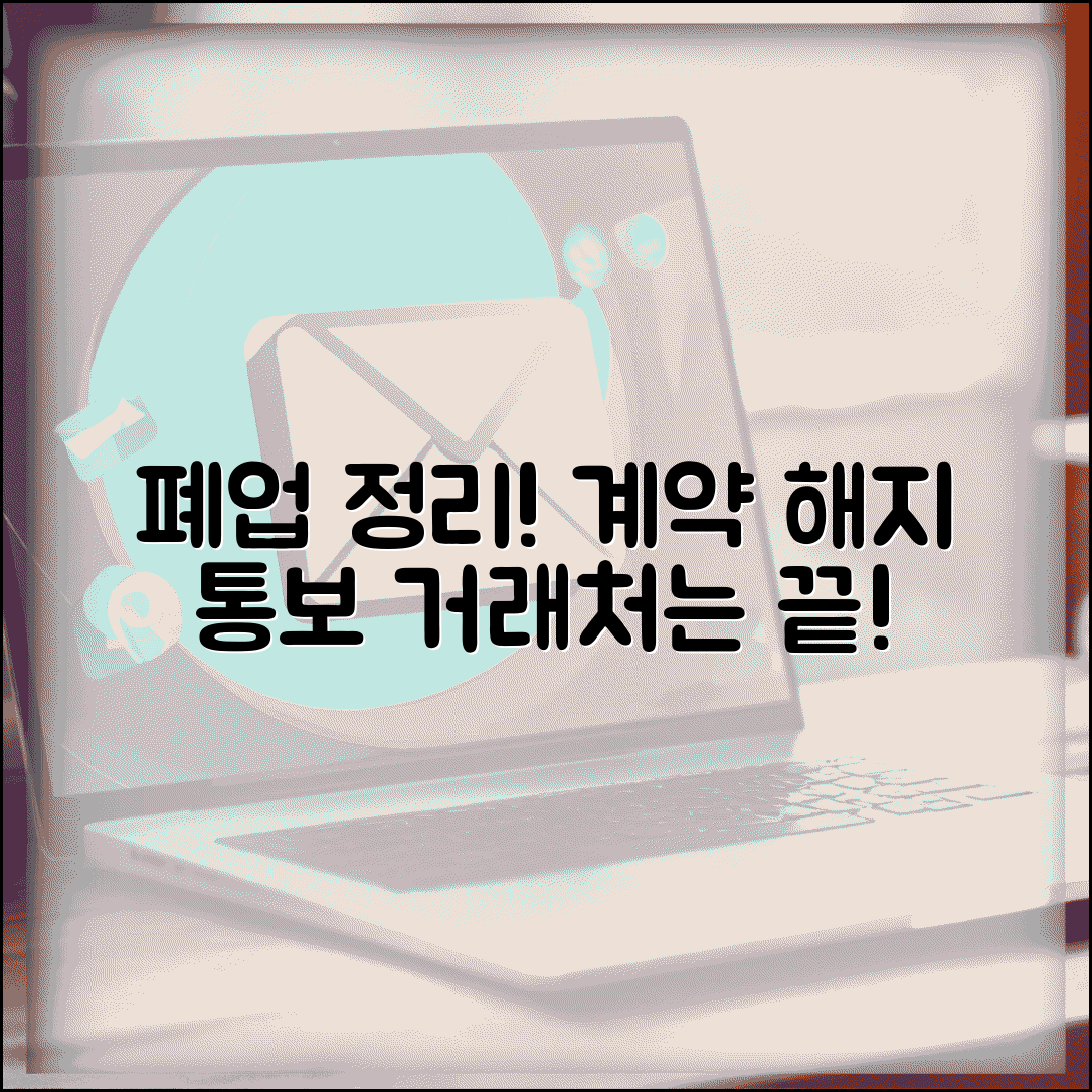 폐업 계약 정리 | 거래처 정리 | 계약 해지 통보