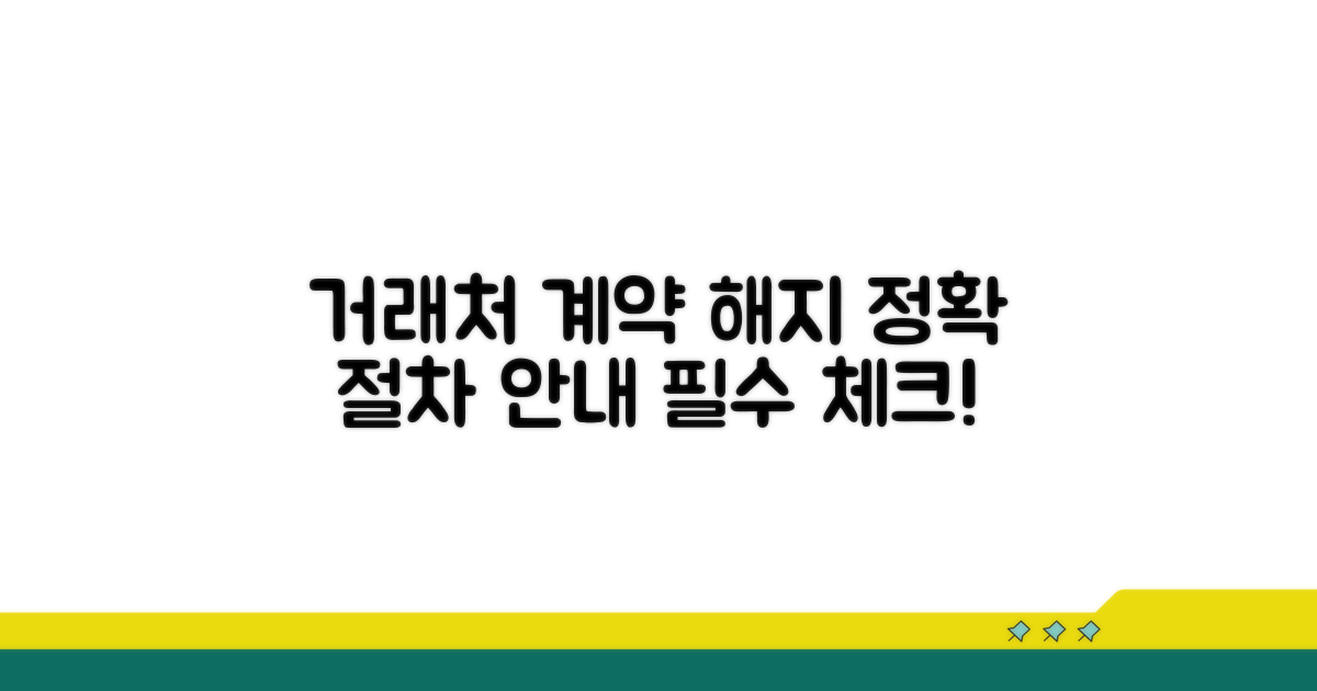 거래처별 계약 해지 통보 절차