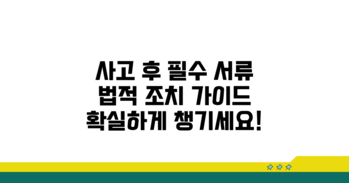 사고 후 필요한 서류와 법적 조치