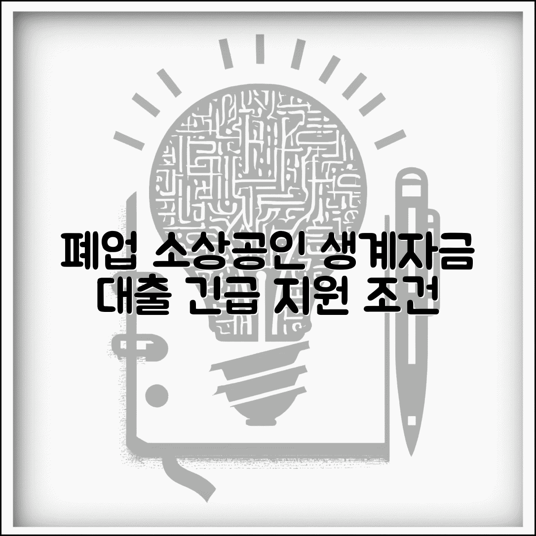 소상공인 폐업 대출 상품 | 폐업자 전용 대출 | 생계자금 대출 조건