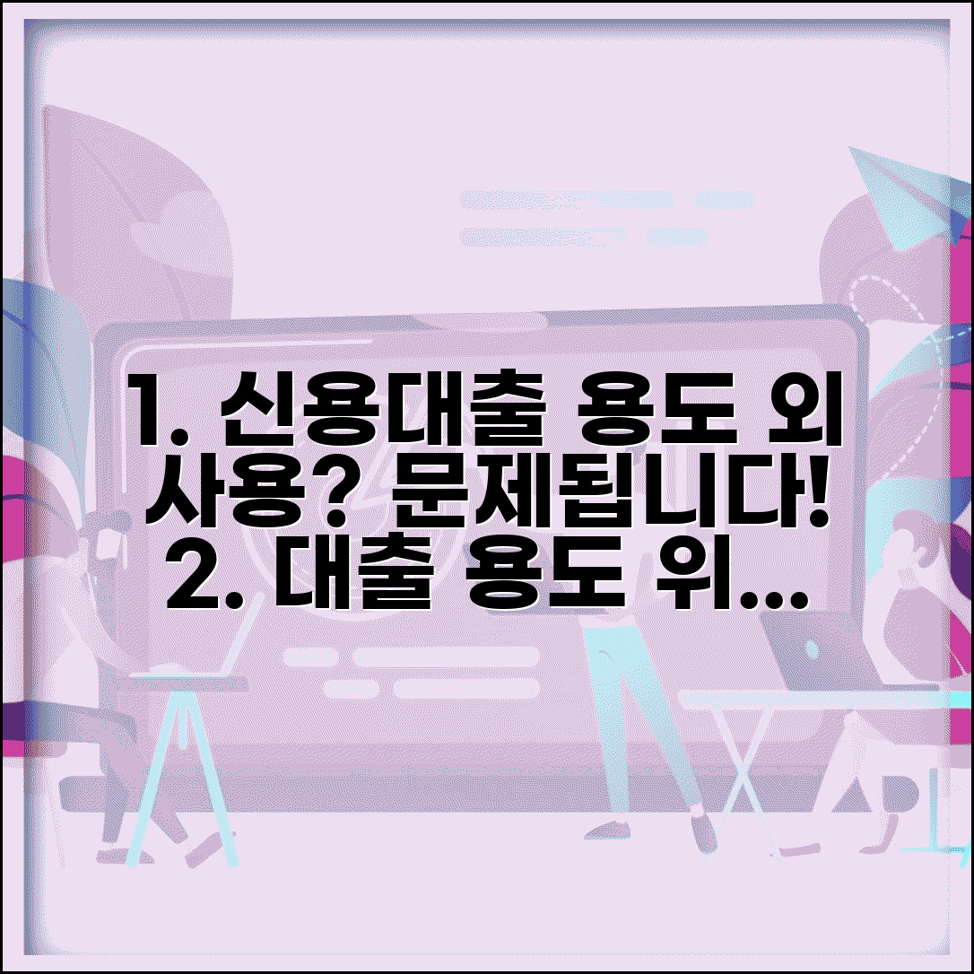 신용대출 받았는데 용도와 다르게 사용하면 문제되나요 | 대출 용도 위반 | 계약 조건 | 은행 점검 | 제재 | 주의사항