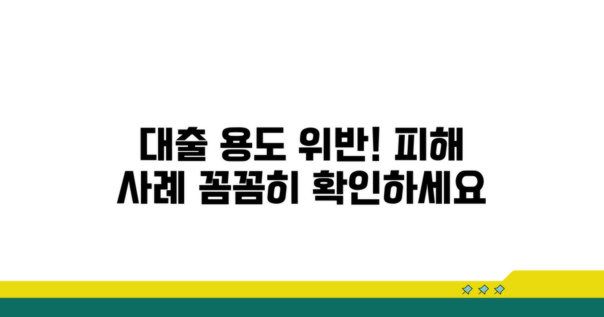 실제 사례로 보는 대출 용도 위반 주의사항