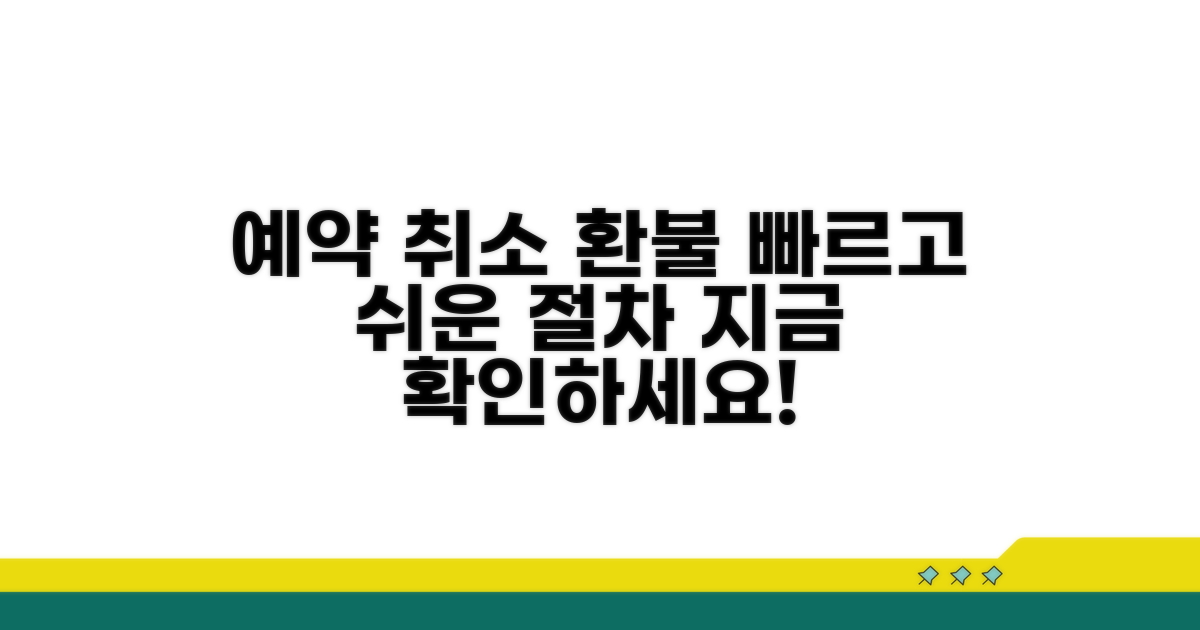 예약 취소 절차와 환불 안내