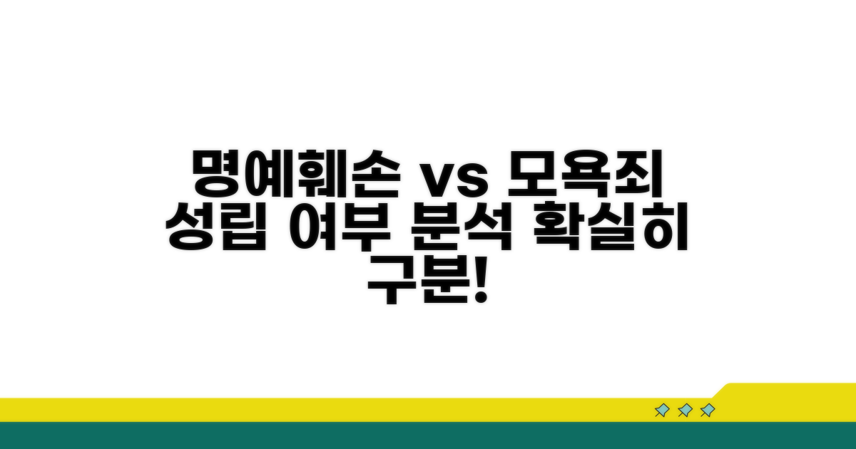 명예훼손, 모욕죄 성립 여부 분석