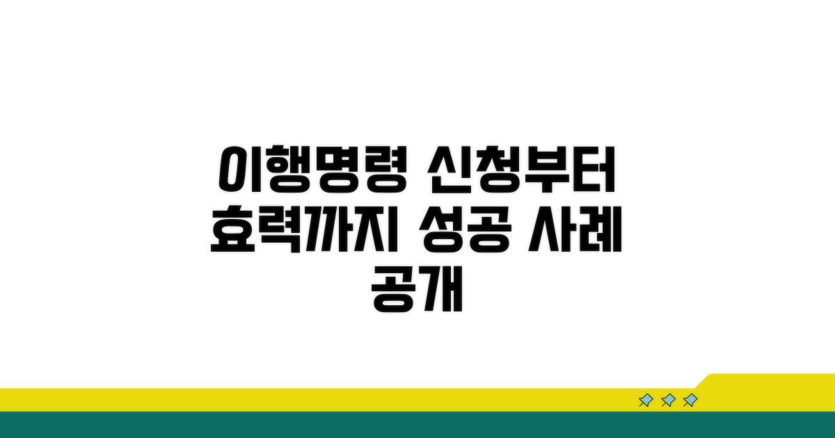 이행명령 신청부터 실제 효력까지