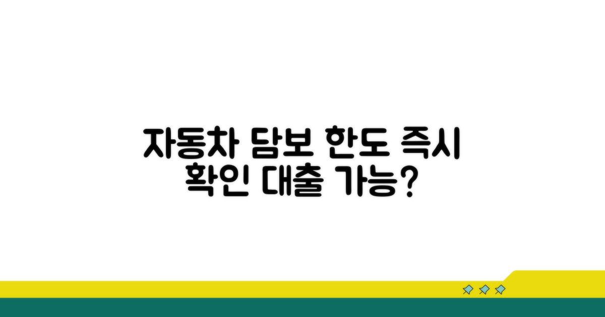 자동차 담보대출 가능 여부와 한도 확인