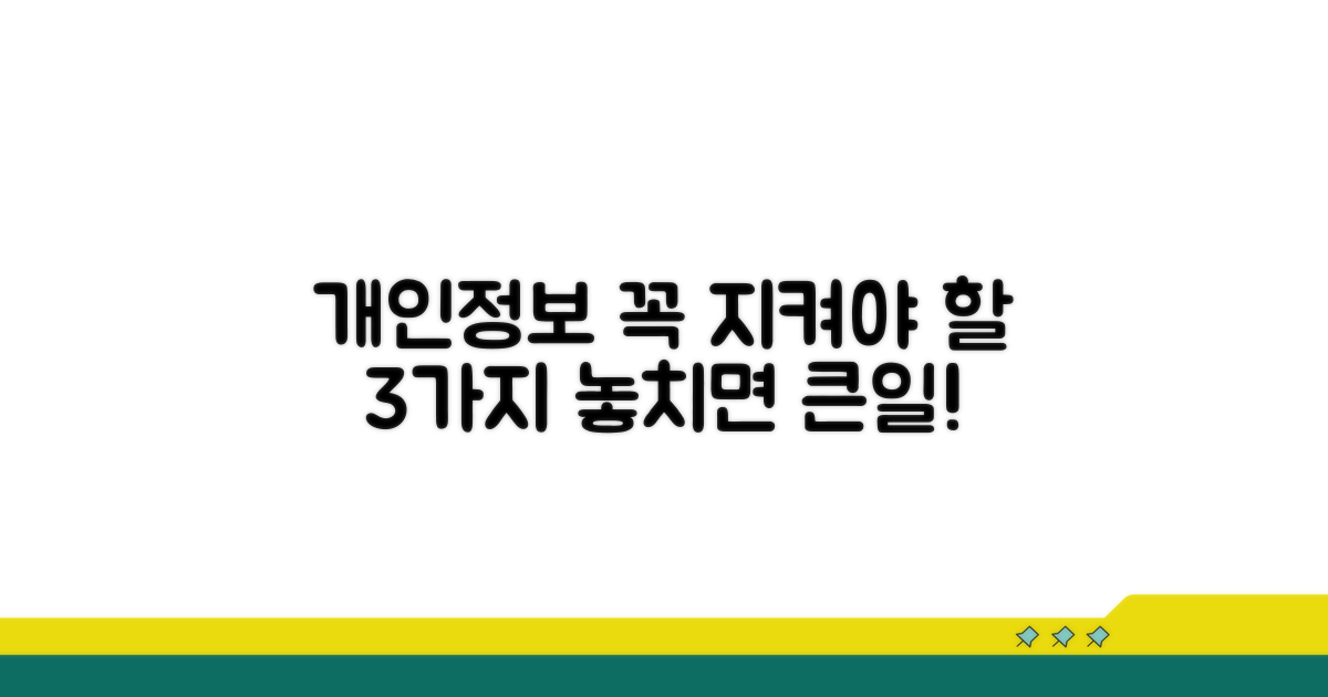 개인정보 보호 주의할 점