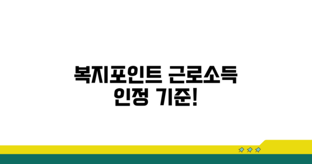 복지포인트, 근로소득 인정 기준