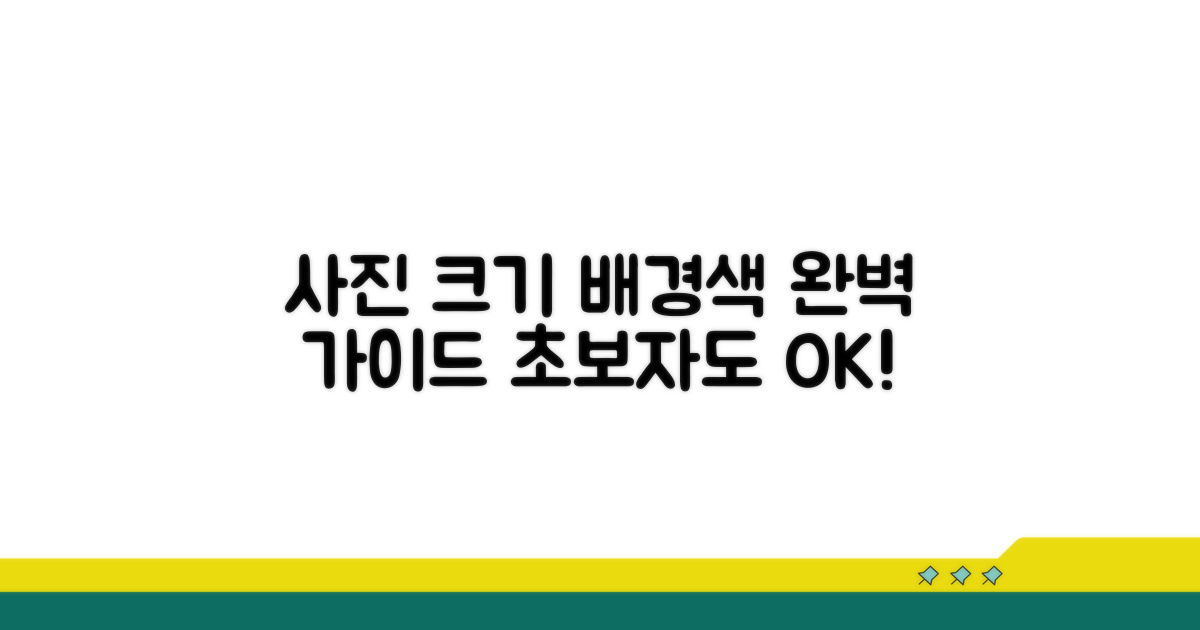 정확한 사진 크기와 배경 색상 완벽 가이드