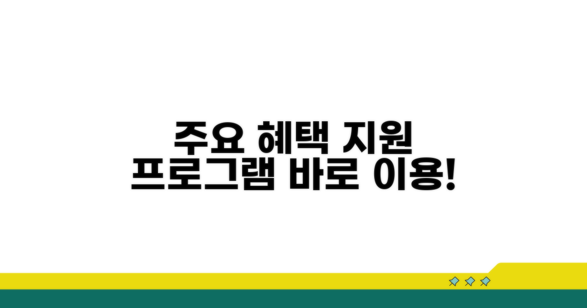 주요 지원 프로그램 혜택과 이용 절차