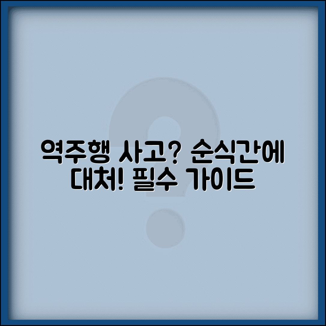 역주행 사고 처리 절차 | 일방통행 역주행과 고속도로 역주행 사고 대처법