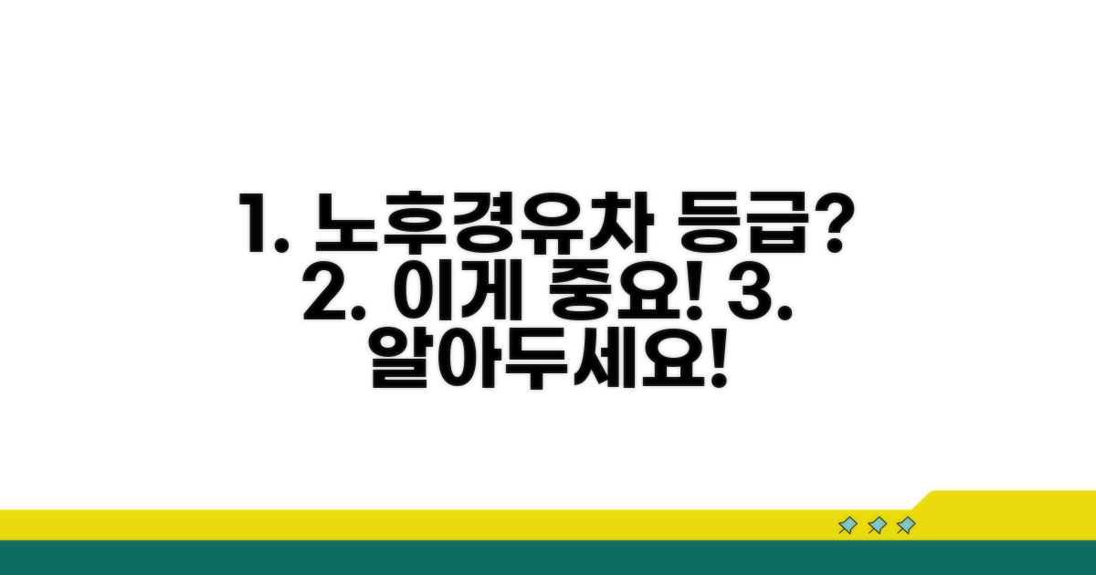 노후경유차 등급, 뭐가 중요할까?