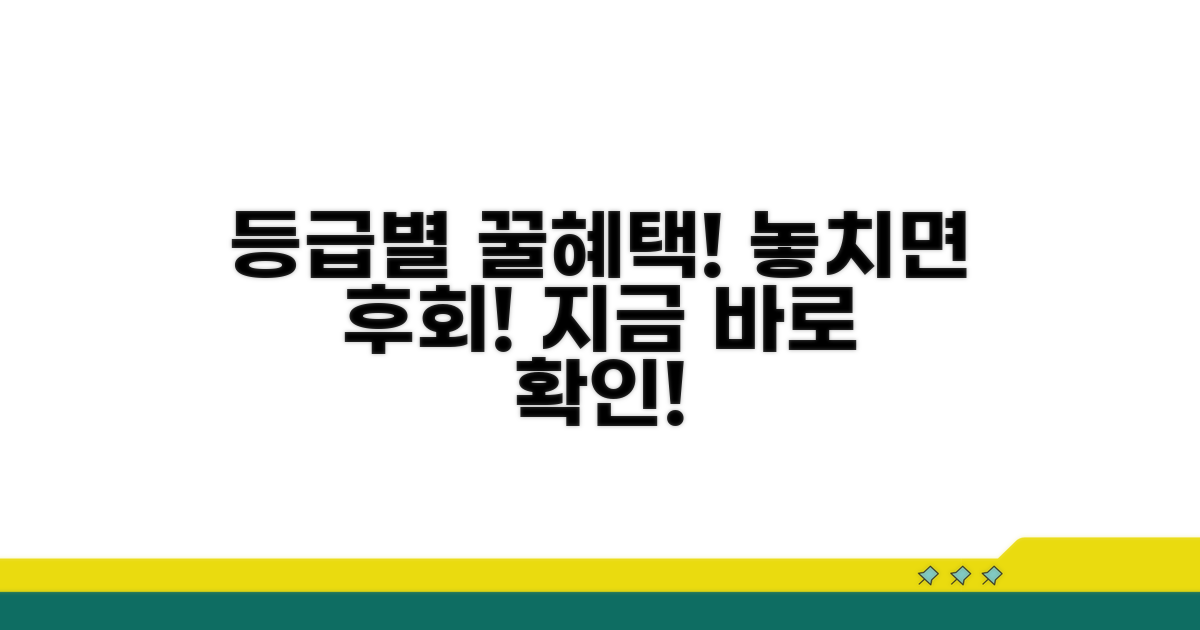 등급별 혜택, 놓치지 말고 챙기세요