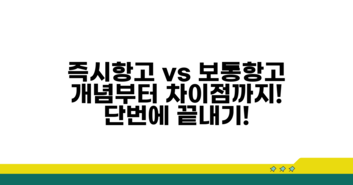 즉시항고 보통항고 개념과 차이