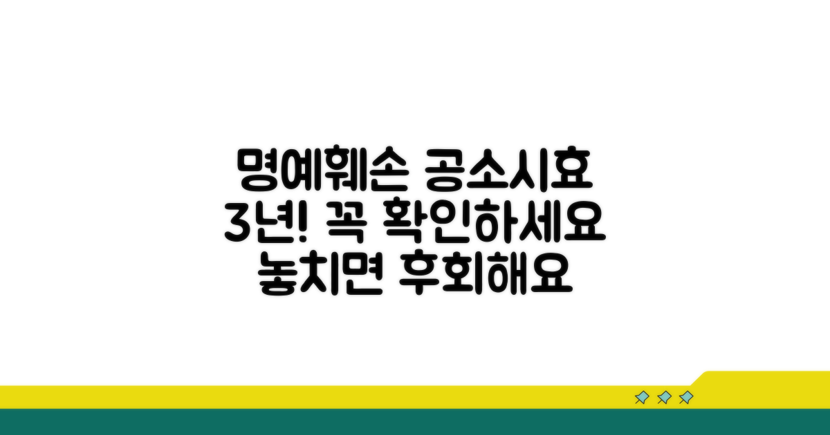 명예훼손 공소시효 3년, 꼭 알아두세요