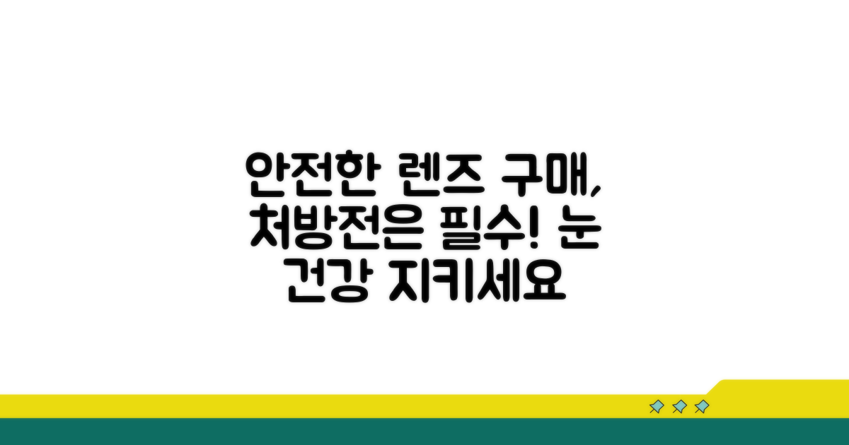 안전한 렌즈 구매, 처방전 필수 이유