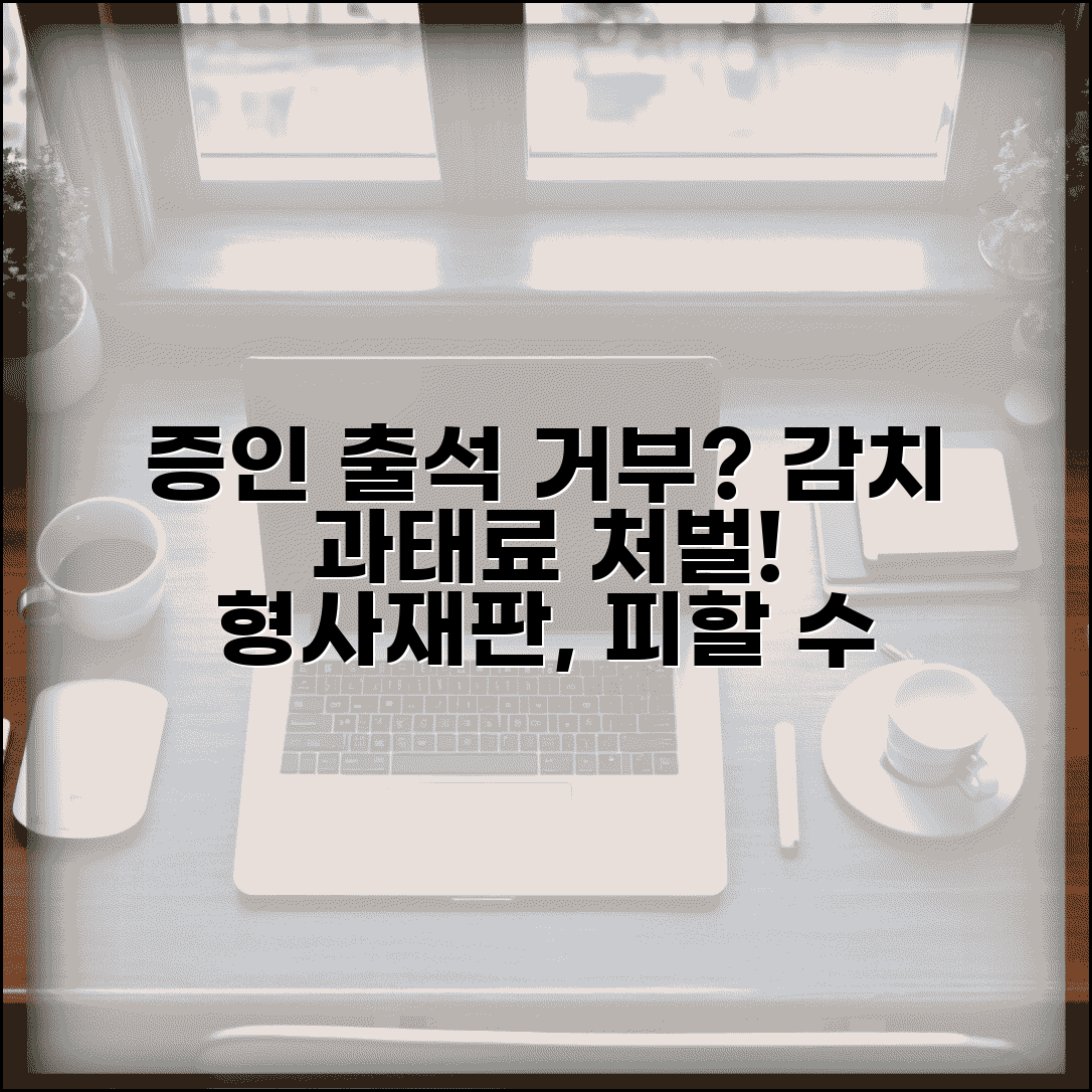 증인 출석 거부 | 형사재판 증인 소환 거부시 감치와 과태료 처벌