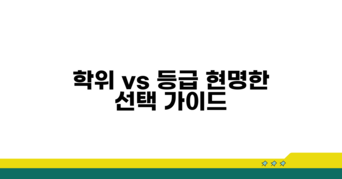 학위와 등급, 현명한 선택 가이드