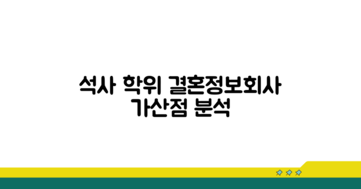 석사 학위, 결혼정보회사 가산점 분석