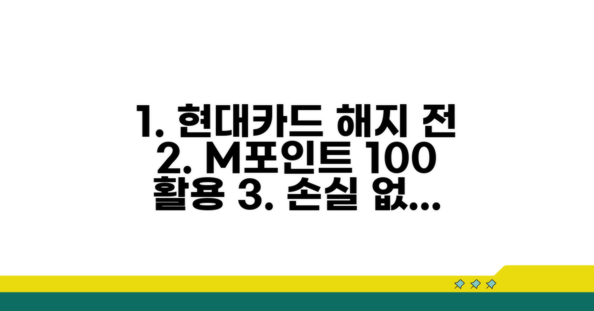현대카드 해지 전 포인트 정리 완벽 가이드 | M포인트 손실 없이 해지하기