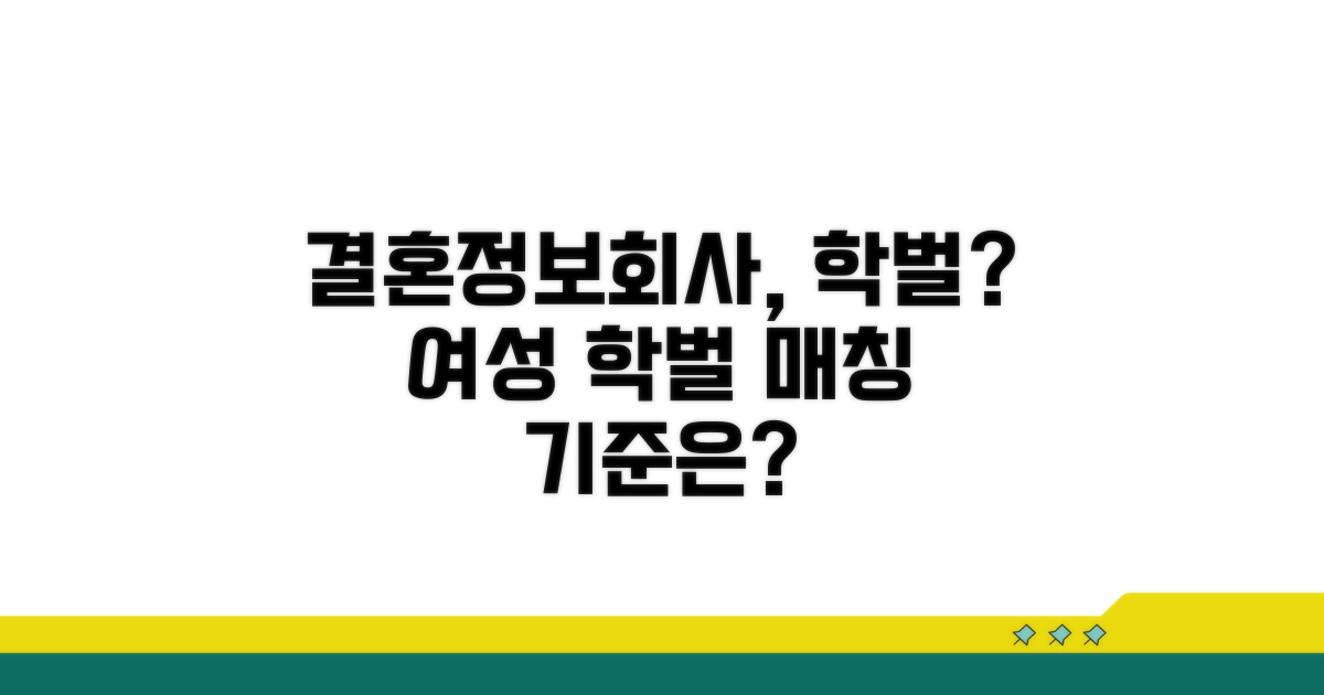 여성 학벌, 결혼정보회사 매칭 기준은?