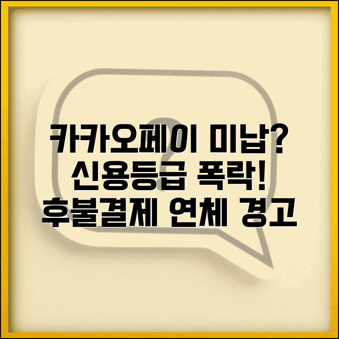 카카오페이 후불결제 미납 | 간편결제 연체 신용등급 하락