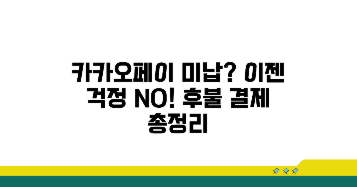 카카오페이 후불결제 미납 총정리