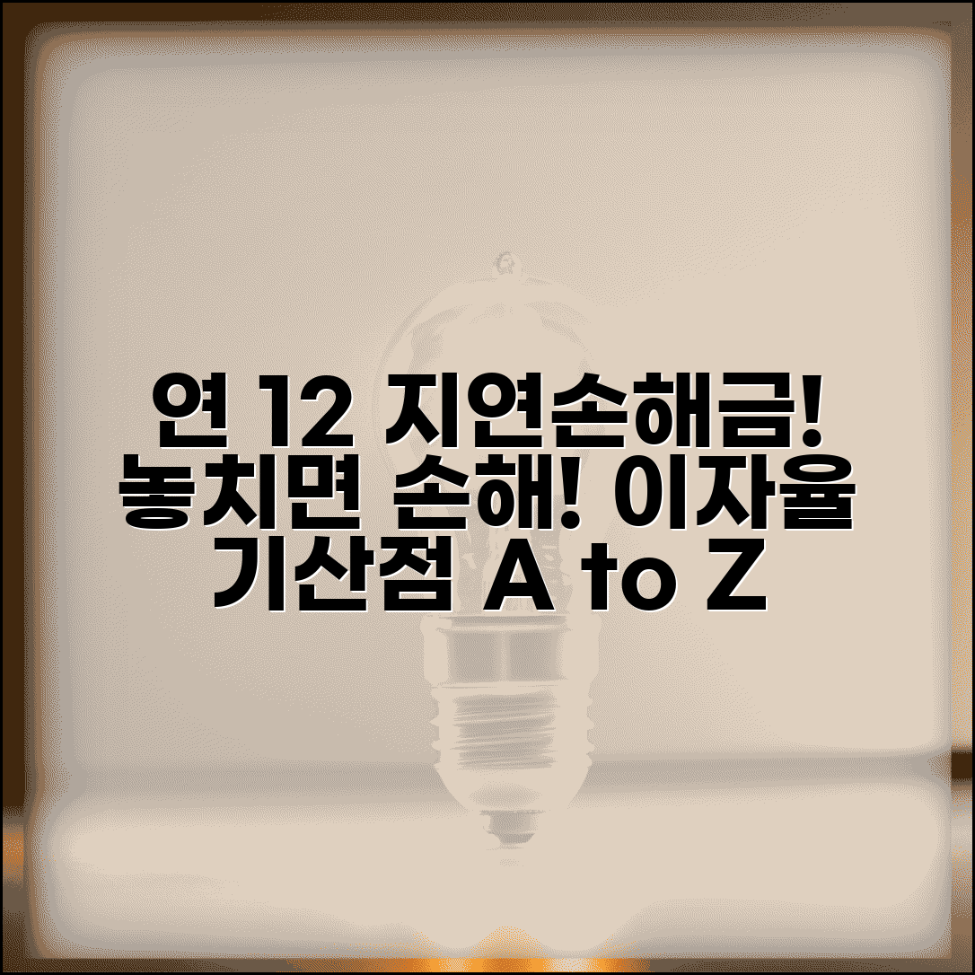 지연손해금 연 12% | 손해배상 지연손해금 이자율과 기산점